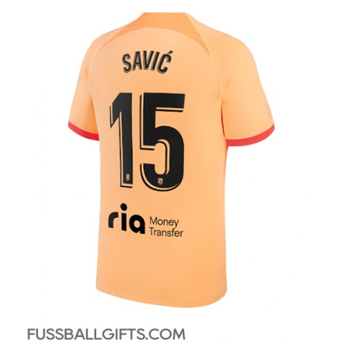 Atletico Madrid Stefan Savic #15 Fußballbekleidung 3rd trikot 2022-23 Kurzarm